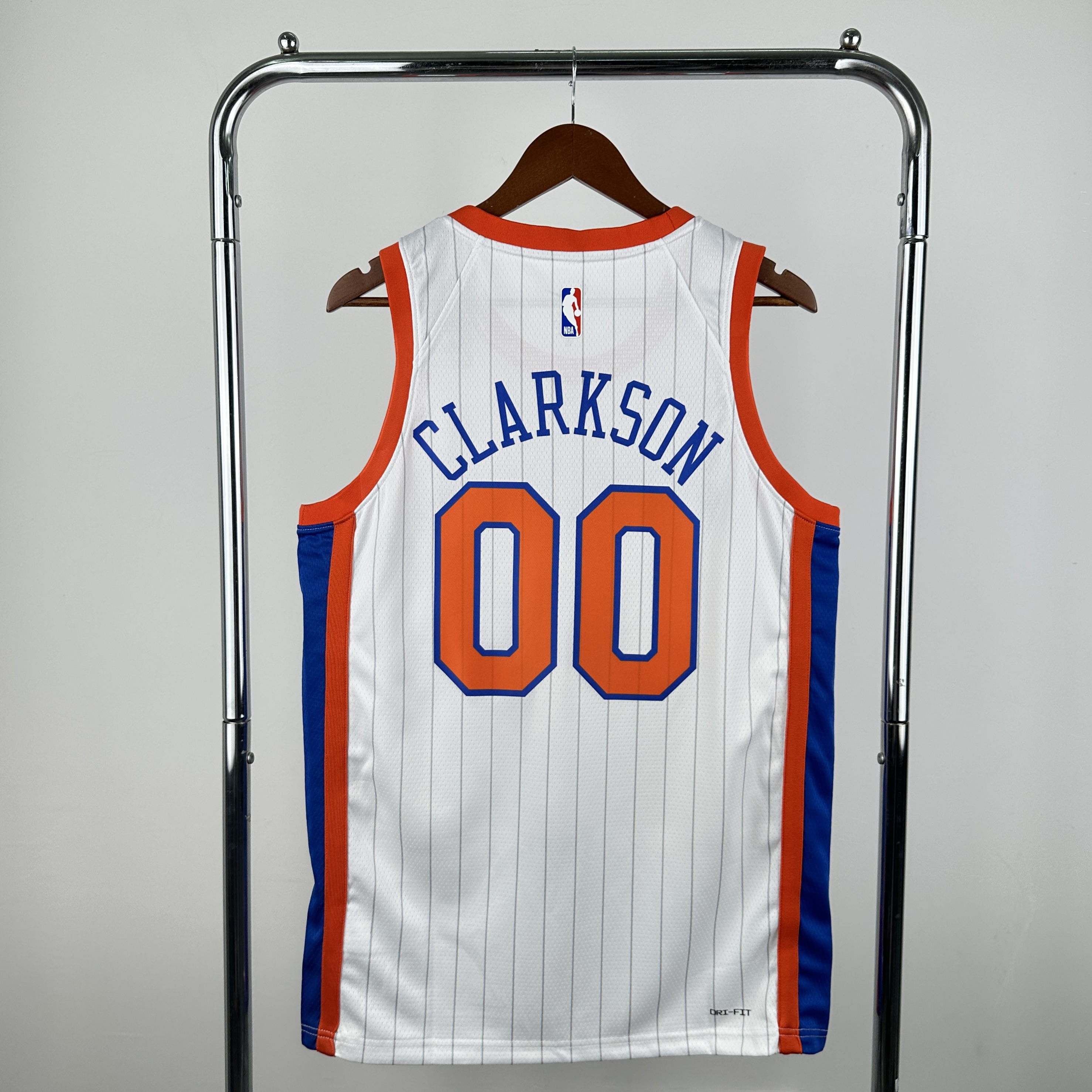 Men New York Knicks #00 Clarkson white Nike 2025 NBA Jersey